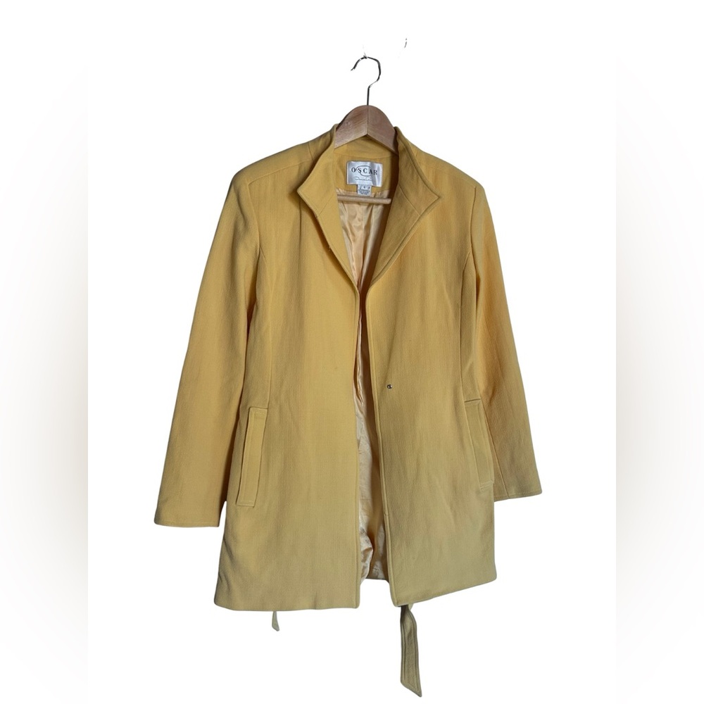 Oscar de la Renta 100% Wool Exterior Yellow Blazer